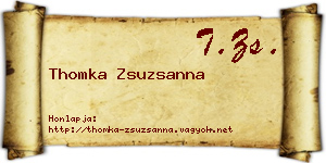Thomka Zsuzsanna névjegykártya